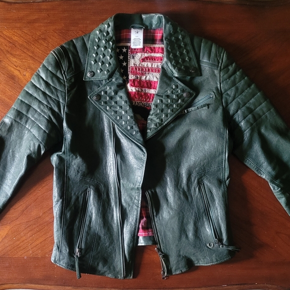 True Religion lambskin moto jacket - Picture 1 of 11